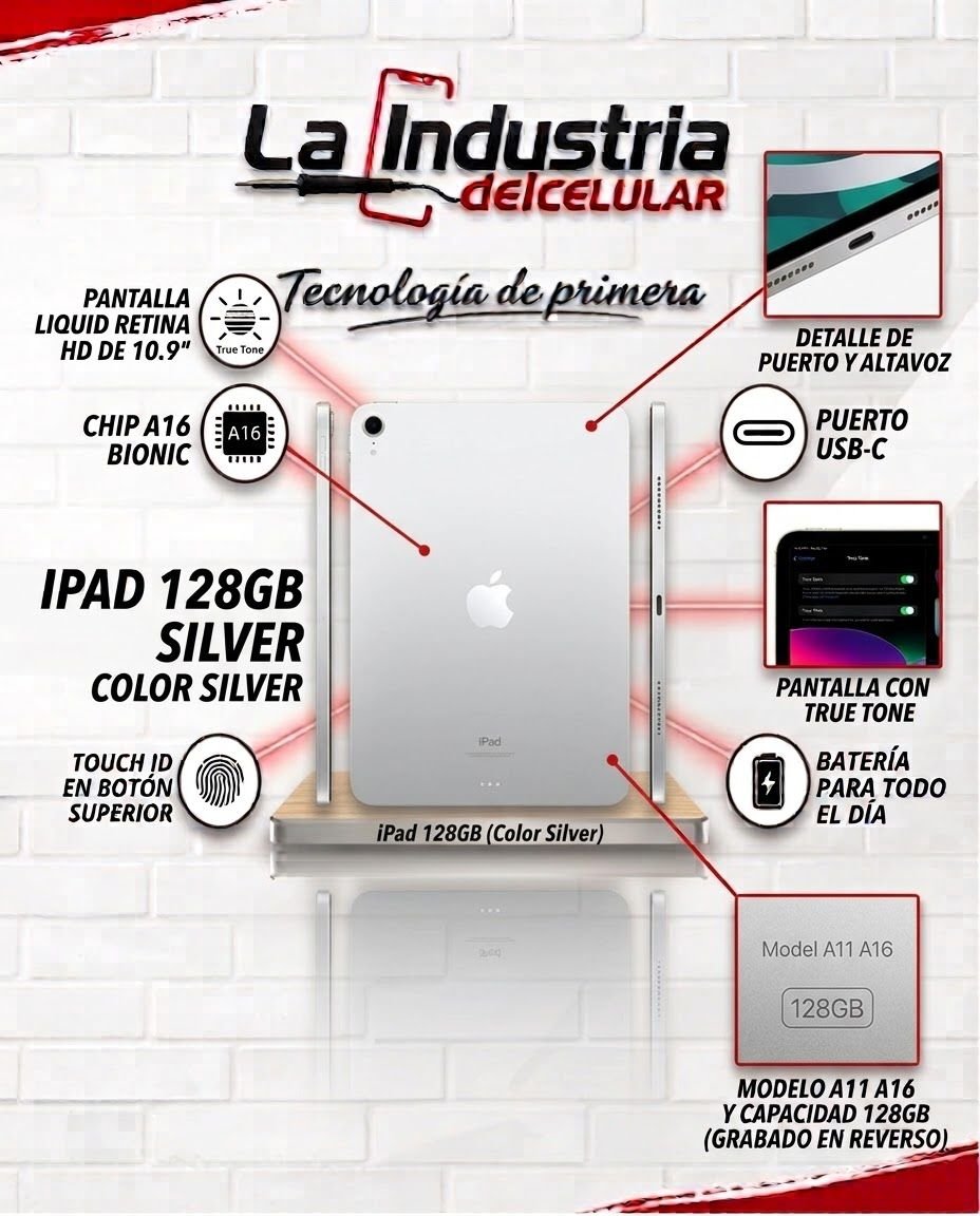 Apple iPad A11 (A16) Silver · 128GB