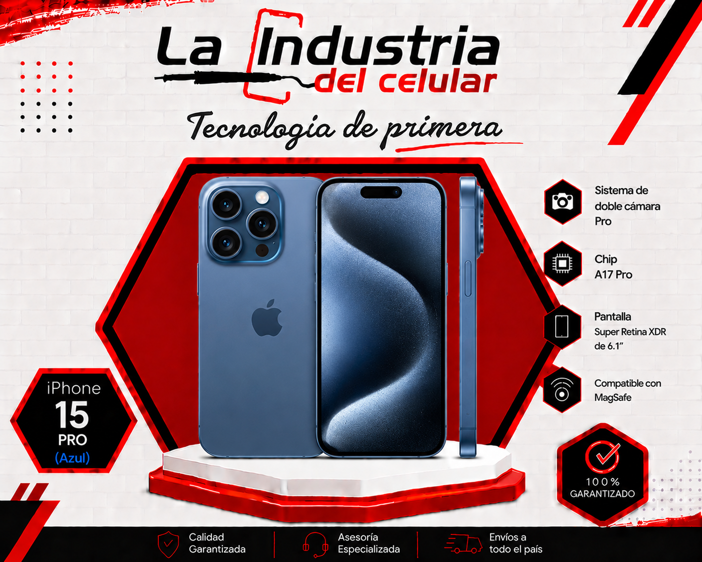 Apple iPhone 15 Pro Azul · 128GB