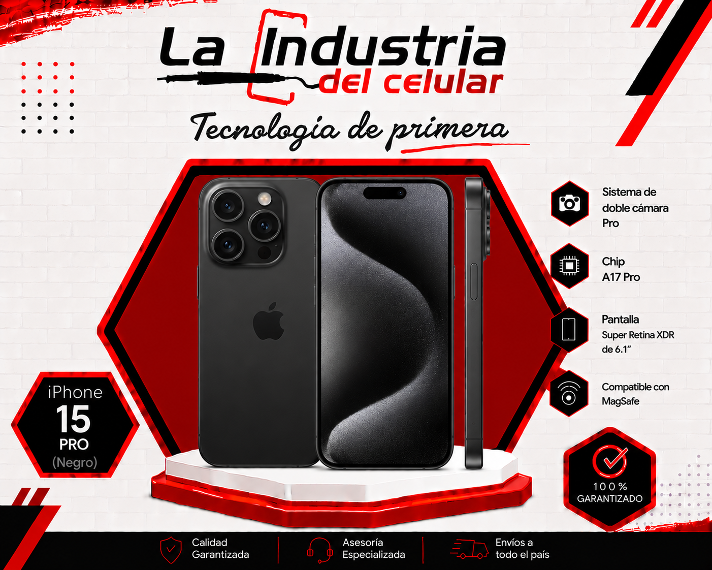 Apple iPhone 15 Pro Negro · 128GB