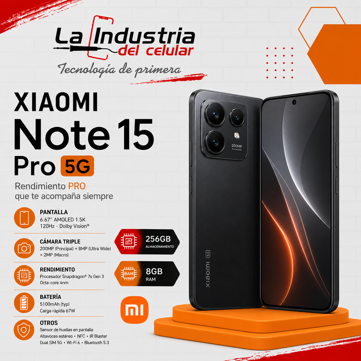 Xiaomi Note 15 Pro 5G Negro · 256GB