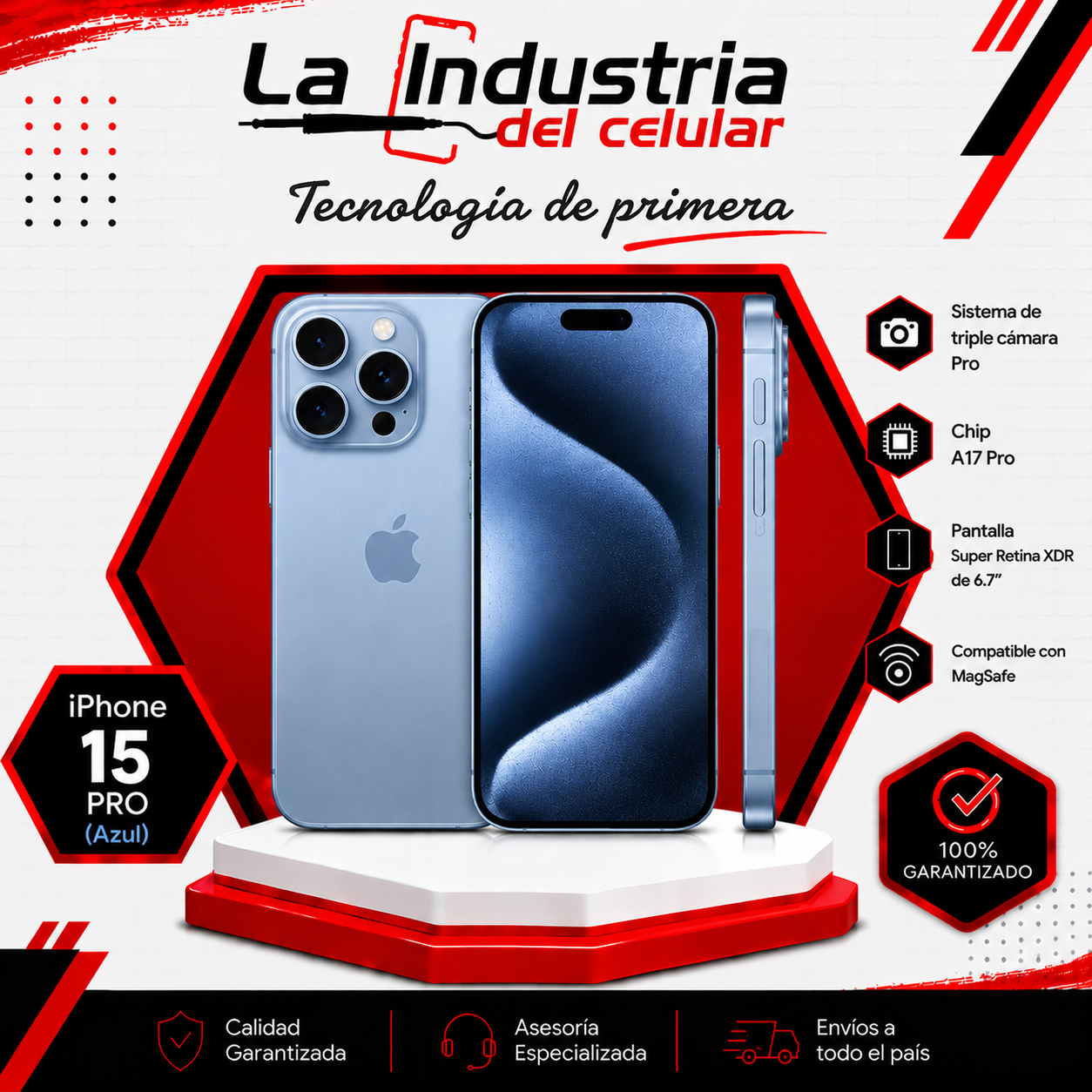 Apple iPhone 15 Pro Azul · 1TB